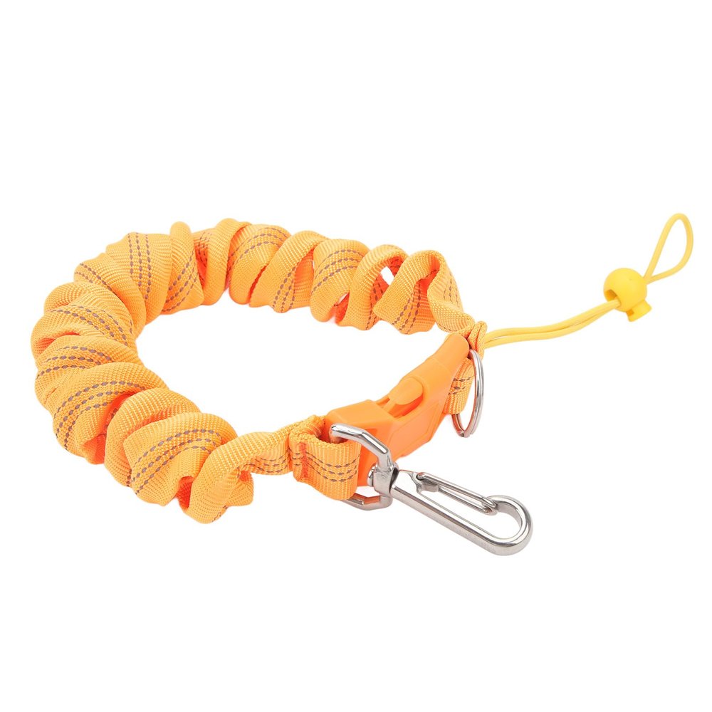 Miskall Diving Camera Lanyard Stainless Steel Spring Coiled Lanyard Diving Coil Lanyard for Underwater Diving (Orange)