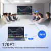 SmartSee Wireless HD Transmitter and Receiver Kit 4K 2.4G 5GHz Screen Mirror and Screen Extender Mirroring from Laptop PC DSLR PS3/4 to TV Projector Monitor Display view 2