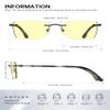 ANYLUV Rimless Blue Light Glasses for Women/Men, Rectangle Lightweight Blue Light Blocking Glasses with Stylish Metal Temples view 4