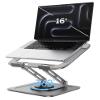 Adjustable Laptop Stand for Desk with 360 Base, Ergonomic Laptop Riser, Mount, Holder Notebook Computer Stand for MacBook Air Pro, HP, Dell, XPS, HP 16" Laptops - Gray view 1