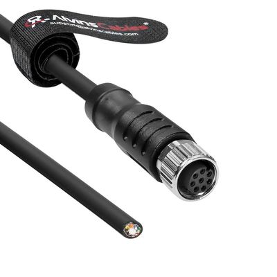 Alvin's Cables M8 8 Pin Female A-Code to Open End Power I/O Cable Drag-Chain Shielded for Baumer CX Series VCXG VCXU VCX.XC Camera Industrial Automation Sensor Systems 6.56ft/2m