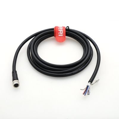 DRRI M8 A Code 6 Pin Female Moulded Open End Cable, IP68 Waterproof Sensor Actuator PVC Wire for PLC Signal Control Machine Wiring, for Triton Atlas Helios GPIO Prototyping, 1M