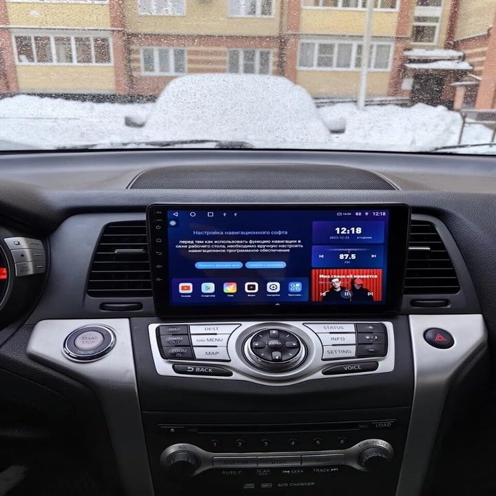 4+64G 9" Car Radio Stereo for Nissan Murano Z51 2008-2014 w/GPS 2013 2012 2011 2010 2009 w/carplay w/Android Auto Double Din Car Audio Receiver w/WiFi Bluetooth Backup Camera Mic