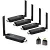 Wireless HD Transmitter and 4 Receiver Kit, up to 6 RXs, 4K 2.4G/5G 170FT Screen Mirroring and Extender Streaming Video Audio Files from Laptop PC TV Box Camera to Monitor Projector TV (1*TX+4*RX) view 1