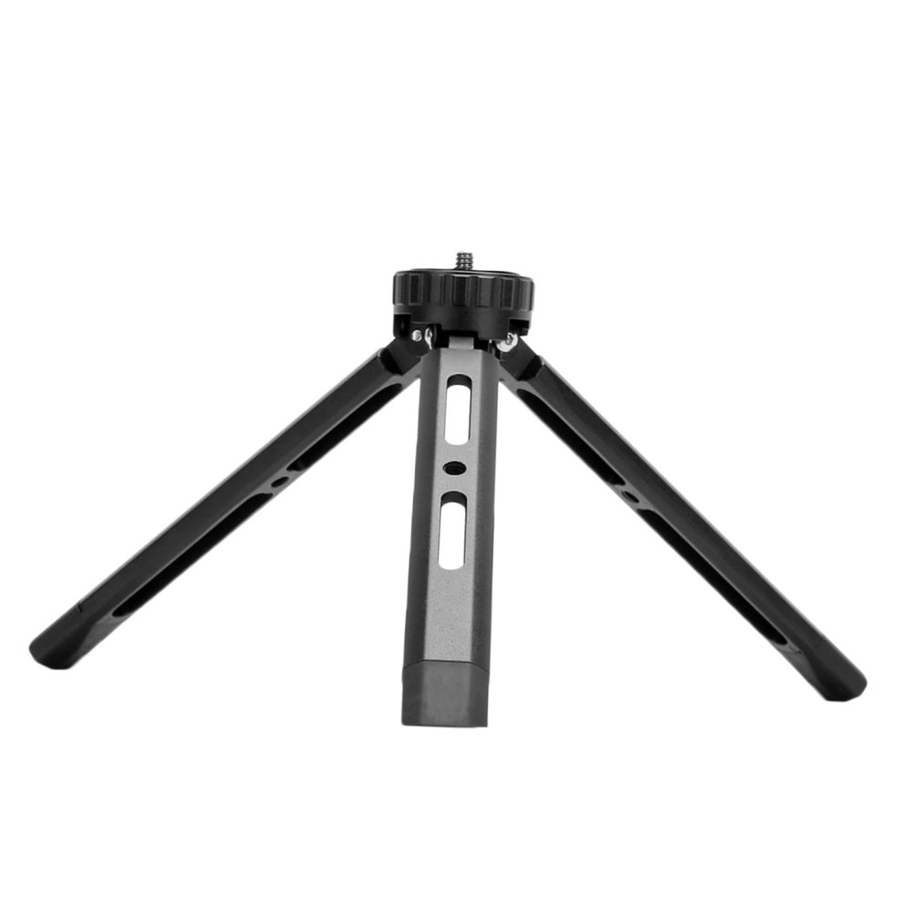 TEHAUX Aluminum Alloy Level Mini Tripod for Selfie Stick Compatible Lightweight Tabletop Phone Camera Tripod Screw for DSLR Mirrorless Cameras