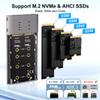 MAIWO Dual NVMe Clone SSD Enclosure, USB3.2 GEN2X2 10Gbps,Support AHCI to NVMe Clone, M.2 Duplicator Cloner for SSDs Sizes 2230/2242/2260/2280 with Indicator Light view 3