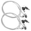 DIYEAH 2Sets Laptop Locking Cable Security Lock Kit for Notebook Keyed Cable Lock Portable Anti-Theft for Laptops Tablets and Monitors Lightweight Easy to Use view 1