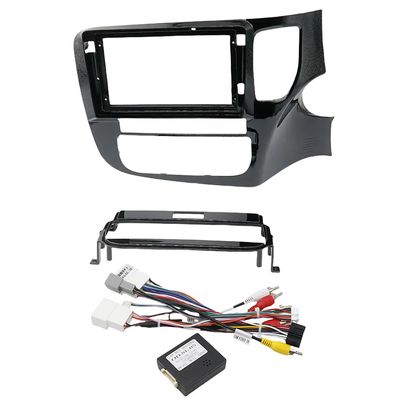 QIDALASER 9/10.1 Inch 2 Din Car Stereo Radio Fascia Panel Frame for Mitsubishi Outlander 2014-2020 Android Audio Cover Trim Kit (9INCH RHD 2017-B)