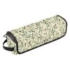 Foiosoh Hair Tools Travel Bag and Heat Resistant Mat with Zipper Large Capacity Hair Straighteners Organizer for Flat Iron Hot Tools and Haircare Accessories, Green Branch Beige Background view 1
