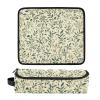 Foiosoh Hair Tools Travel Bag and Heat Resistant Mat with Zipper Large Capacity Hair Straighteners Organizer for Flat Iron Hot Tools and Haircare Accessories, Green Branch Beige Background view 3