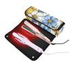 Foiosoh Hair Tool Travel Bag for Women with Removable Heat Resistant Mat Double-Layer Travel Carrying Case for Flat Iron Hot Tools and Haircare Accessories, Flowers Lavender Colorful view 2