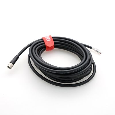 DRRI M8 A Code 6 Pin Female Moulded Open End Cable, Industrial Waterproof PVC Actuator Wire for PLC Machine Equipment Control, Ideal for Triton Atlas Helios DIN Rail GPIO Setup, 10M