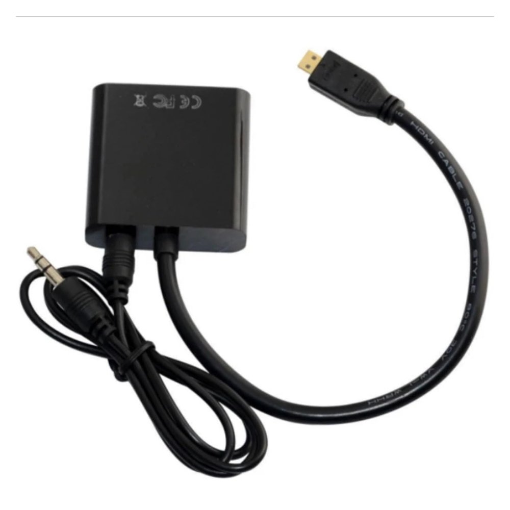 ACGTUY M;ic/ro HDMI-Compatible to Audio Converter Adapter 1080P Digital Male to Female Compatible with The HDTV PC PS 3/4 Camera Tablet