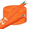 10 FT 1.4 inch 2:1 Heat Shrinkable Braided Sleeving Heat Shrink Sleeve Abrasion Protection Flexibility Wiring Harness Cable Sheath view 1