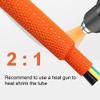10 FT 1.4 inch 2:1 Heat Shrinkable Braided Sleeving Heat Shrink Sleeve Abrasion Protection Flexibility Wiring Harness Cable Sheath view 2