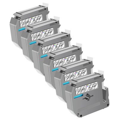 KCMYTONER 6 Pack Compatible for Brother P-Touch M Tape M131 MK131 M-K131 M-K131S 12mm 0.47 Inch Black on Clear Label Maker Tape for PT-65SCCP PT-65SL PT-65VP PT-70 PT-70BBVP PT-70BM