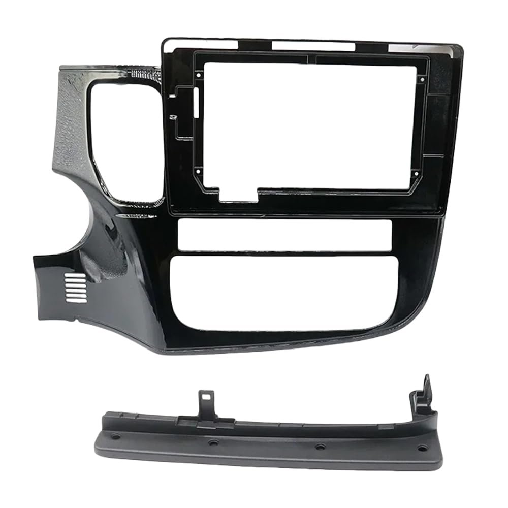 QIDALASER 9/10.1 Inch 2 Din Car Stereo Radio Fascia Panel Frame for Mitsubishi Outlander 2014-2020 Android Audio Cover Trim Kit (10INCH LHD 2014)