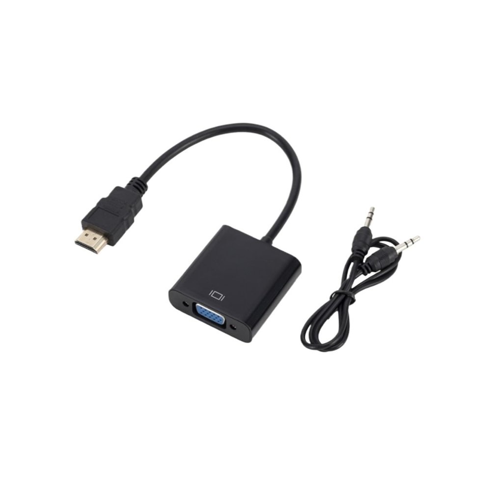 ACGTUY HD 1080P HDMI Male to Famale Cable Converter with Audio Power Supply Adapter Digital Analog Compatible with The Tablet PCTV(White)