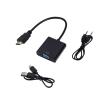 ACGTUY HD 1080P HDMI Male to Famale Cable Converter with Audio Power Supply Adapter Digital Analog Compatible with The Tablet PCTV(White) view 2