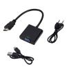 ACGTUY HD 1080P HDMI Male to Famale Cable Converter with Audio Power Supply Adapter Digital Analog Compatible with The Tablet PCTV(White) view 4