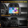 [4 Core 64G] for Jeep Compass Patriot 2010-2016 Android 15 Car Stereo, 10.1" Touchscreen Compass Patriot Car Radio Wireless Carplay Android Auto Mirror Link GPS WiFi Bluetooth FM/EQ SWC Backup Cam Mic view 2