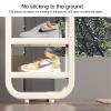 JHDXL Entryway Shoe Rack, Shoe Organizer with Adjustable Mesh Shelves, Metal Storage Shelf, Space-Saving Shoe Storage, Square Shoe Cabinet Storage(White,45 * 58cm/17.7 * 22.8in) view 4
