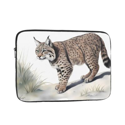 WHJSHOP Wild Bobcat Picture Laptop Case - Shockproof Portable Laptop Sleeve Bag for Men and Women Business Travel, School, and Office Daily Use