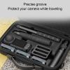 Asixxsix Action Camera Carrying Case, EVA Hard Shell Protective Storage Bag, Absorbing Mesh Camera Accessories Bag for Action Camera X4, Hard Protective Travel Bag view 3