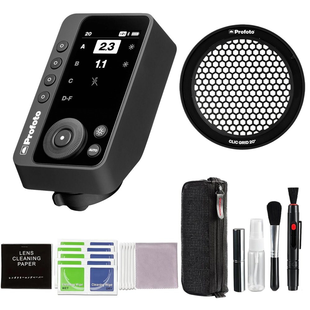 Profoto Connect Pro Remote for Sony Bundle with Profoto Clic Grid 20, and Additional Accessories