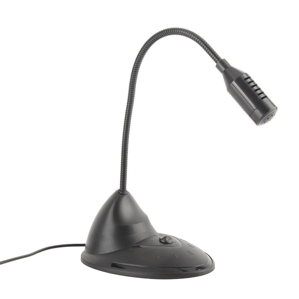 goodstumbler Adjustable ABS Omnidirectional Microphone for PC with 3.5mm Plug, Wired Notebook Computer Microphone