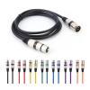 ACGTUY HiFi Zinc Alloy Audio Cable 3Pin XLR Male to XLR Female Balanced Zinc Alloy Plug Attractive and Durable Splitter Wire(Yellow) view 3