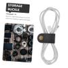 Happyyami 5pcs Leather Cord Wraps Cable Organizer Straps Cable Hider Tie Straps for Desk Travel Home view 2