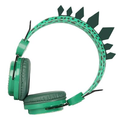 Angoily Boy Girl's Headphones with Microphone Dinosaur Design Volume Limit for Hearing Protection Compatible with Smartphones Tablets and Laptops Green Dinosaur