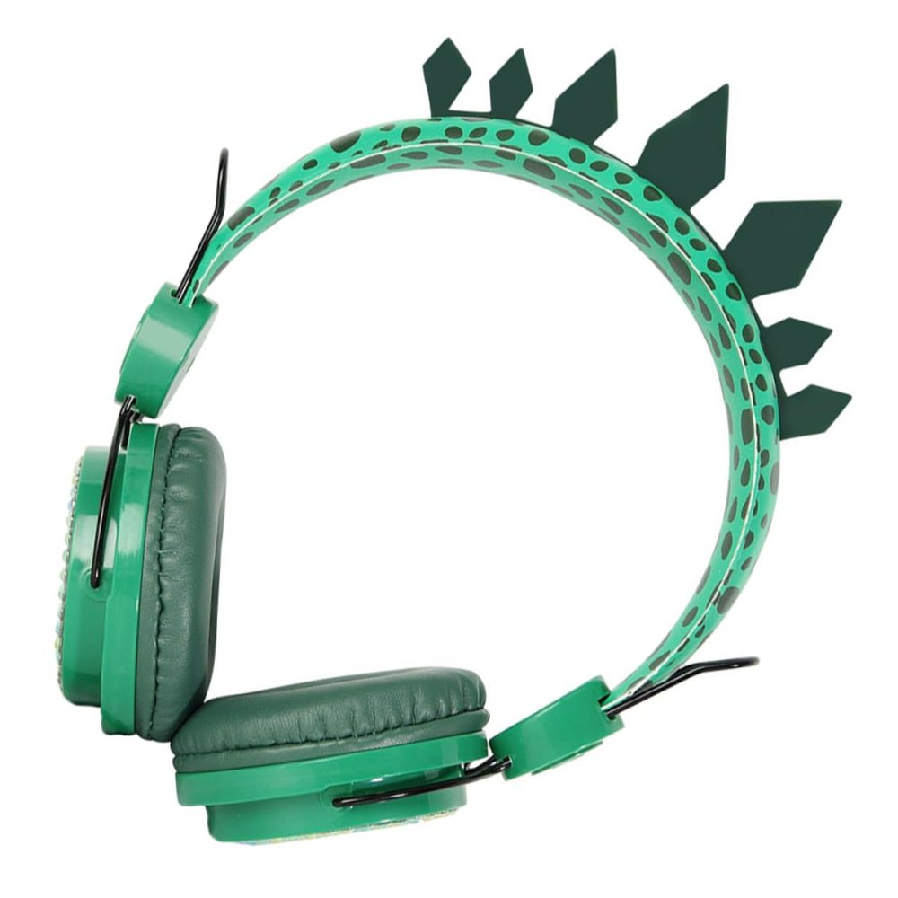 Angoily Boy Girl's Headphones with Microphone Dinosaur Design Volume Limit for Hearing Protection Compatible with Smartphones Tablets and Laptops Green Dinosaur