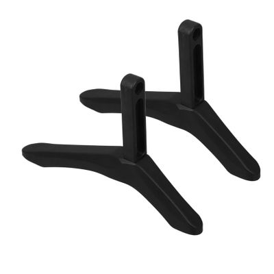 PERSELOSO Desktop Tv Stand Base Legs Easy to Install Pedestal Riser for Bedroom Compatible with Flat and Curved Tvs Reliable Plastic Support for Secure Display