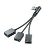 1 to 3 USB Splitter Multi-Function Adapter Male to 3*USB Female Jack Y Splitter Hub Compatible with Car Computer Hosts Laptop (M Version Left) view 1