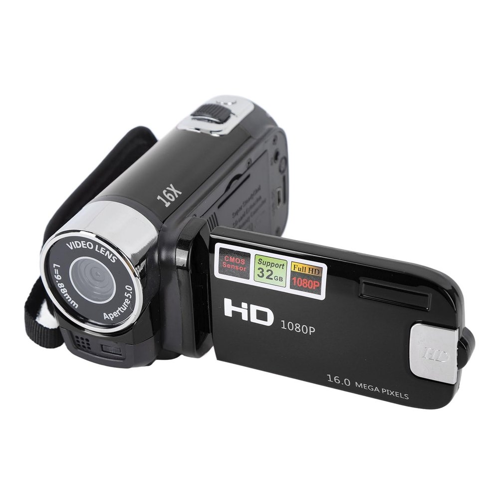 Xiuganpo 4K DV Camera 2.7in TFT Rotatable Screen 16x Digital Zoom Video Camera with USB Cable, Selfie Available, 48MP Pixels Handheld Camera, Versatile Functions Camara Digital (Black)