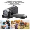 Xiuganpo 4K DV Camera 2.7in TFT Rotatable Screen 16x Digital Zoom Video Camera with USB Cable, Selfie Available, 48MP Pixels Handheld Camera, Versatile Functions Camara Digital (Black) view 2