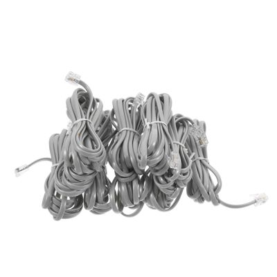 Angoily 10pcs Telephone Line Extension Cord Pc Pure Copper Conductors for Office Hotel Fax Machines Reliable Phone Cable Connector