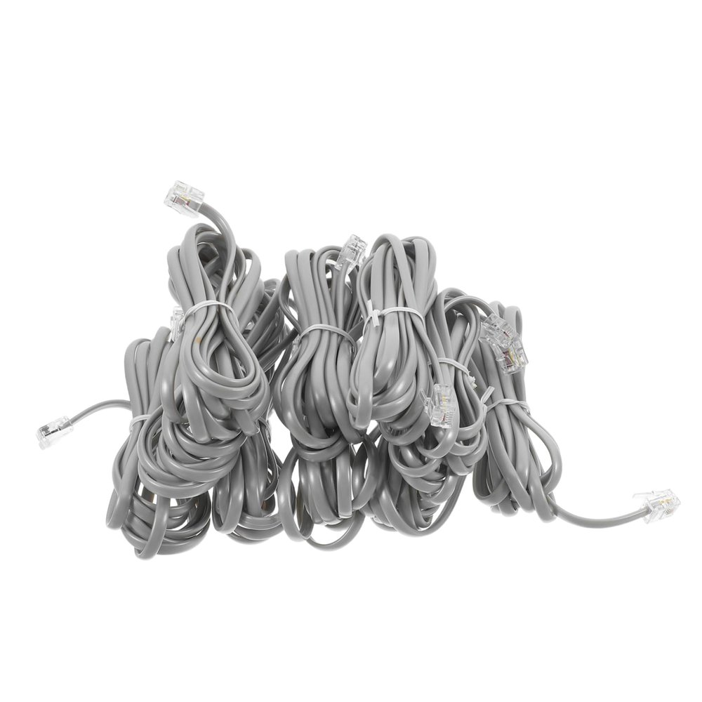 Angoily 10pcs Telephone Line Extension Cord Pc Pure Copper Conductors for Office Hotel Fax Machines Reliable Phone Cable Connector