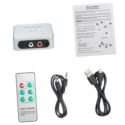 Music Digitizer CD Recorder with Remote Control Automatic Partition for Analog Music in SD Card USB Drive Mini USB Power