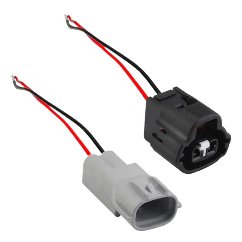 FTOMIKA Cars Connectors 1/5/10/20 Sets 2 Pin 90980-11168 Auto Wire Harness Plug 7283-7526-30 for Connector 1JZ 2JZ 1UZ 3UZ(2p Male Female A,5 Sets)