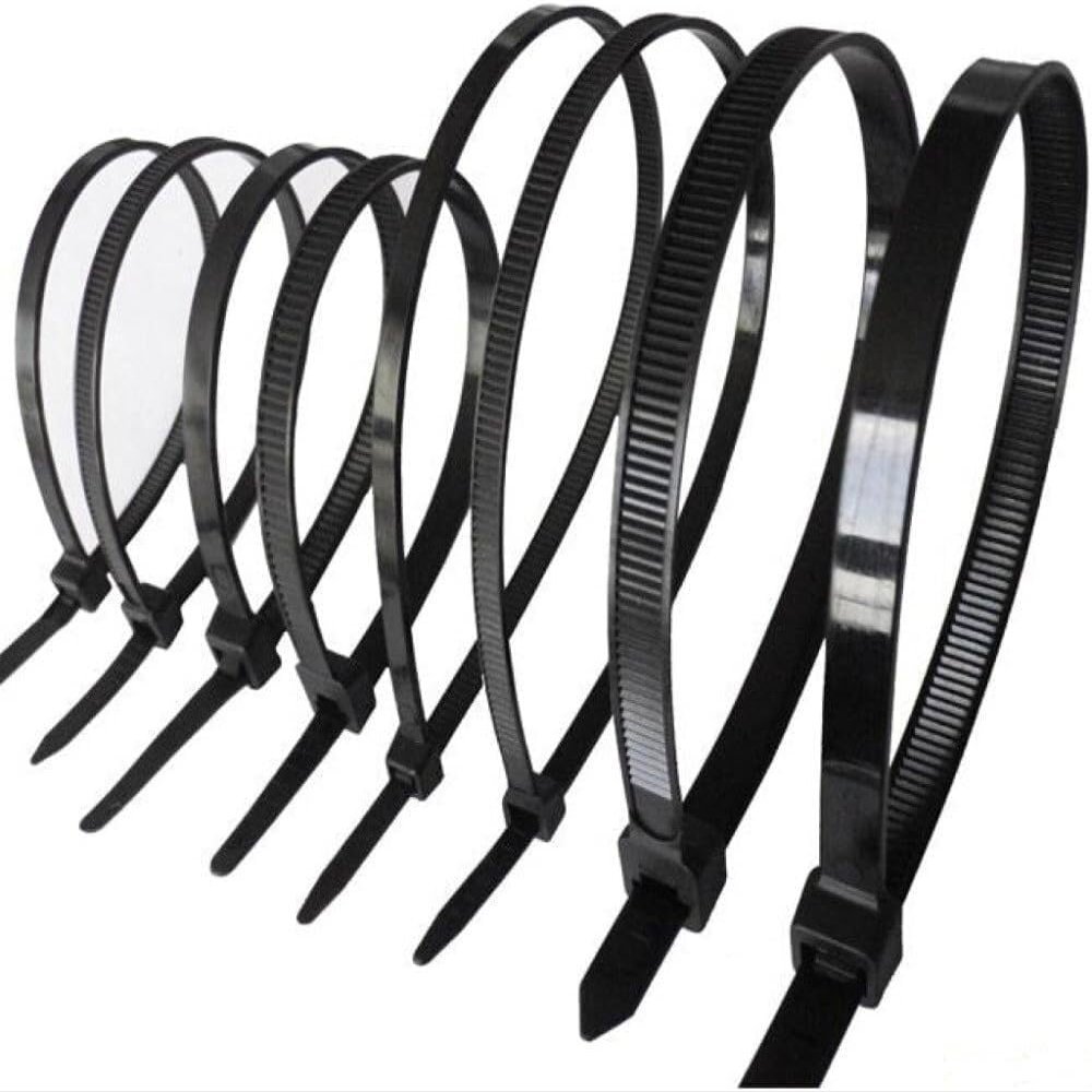 ONQendDv Organizer,zipties,Cable Zip Ties,40-500 Pcs Width 3-9 mm Black Color Self Locking Plastic Nylon Cable Ties Wire Zip Tie(9x400 mm 80pcs)