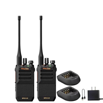 Motorola Mag One BPR50dX Two-Way Portable Radio VHF 5-watt Digital Analog 64 Channel (2-Pack)