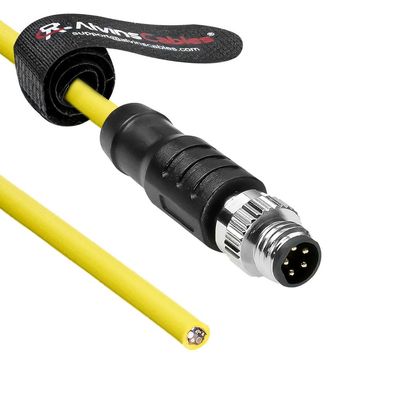 Alvin's Cables M8 5-Pin B-Code Male to Flying Lead I/O Cable for Cognex in-Sight Micro 2000, Trigger Strobe Cable for Vision System Industrial Automation, High Flex,15m/49.2ft