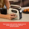 RadioShack Vintage AM FM SW Radio 3 Band Bluetooth USB SD Rechargeable White view 4