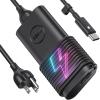 130W Laptop USB-C Charger for Dell XPS 15 2-in-1 17 9575 9500 9510 9520 9530 9700 9710 9720 9730, Precision 5470 5480 5550 5560, Latitude, Type-C AC Adapter Fast Charger, LED,10F view 1