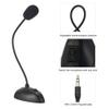 Desktop PC Microphone Slimline Design Noise Reducing 3.5mm, Mini Studio Speech Microphone with Clear Voice Flexible Metal Hose for Computer Desktop view 3