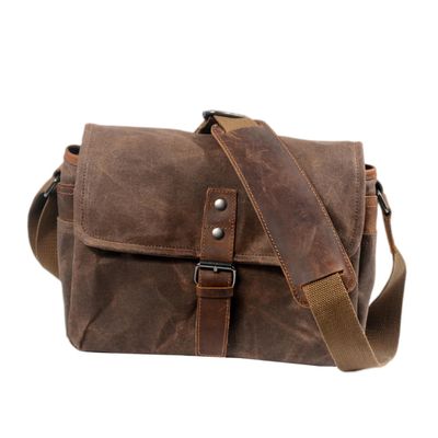 STOBOK Oil Wax Canvas Camera Bag Casual Camera Backpack Dslr Bag Comfortable Strap for Daily Use