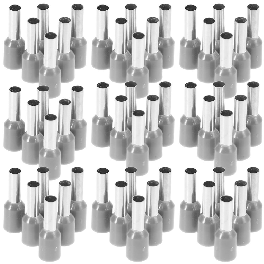 KICHOUSE 100pcs Electrical Crimp Ends Splice Wire Caps Terminals Connectors Tube Connectors Memory Wire End Caps High Capacity Bag